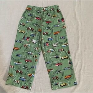 Nick & Nora Kids Sleepwear Pants Size 3T Green All‎ Over Vehicles Print Warm